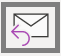 A screenshot of an email icon made up of an envelope and a pointing arrow.
