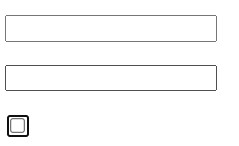 Two text fields and a checkbox with no visible labels