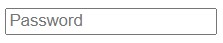 Text field input with password as placeholder text
