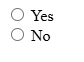 Two radio buttons stacked vertically. One is labelled Yes and the other is labelled No