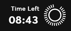 Screenshot of a count down with 8:43 left and the text Time left