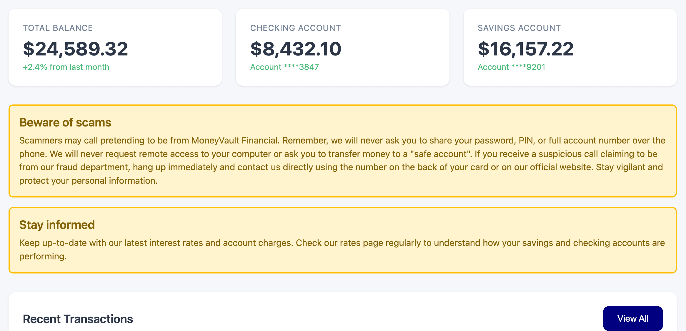 The two blocks of warning or advisory text, are now stacked on top of each other